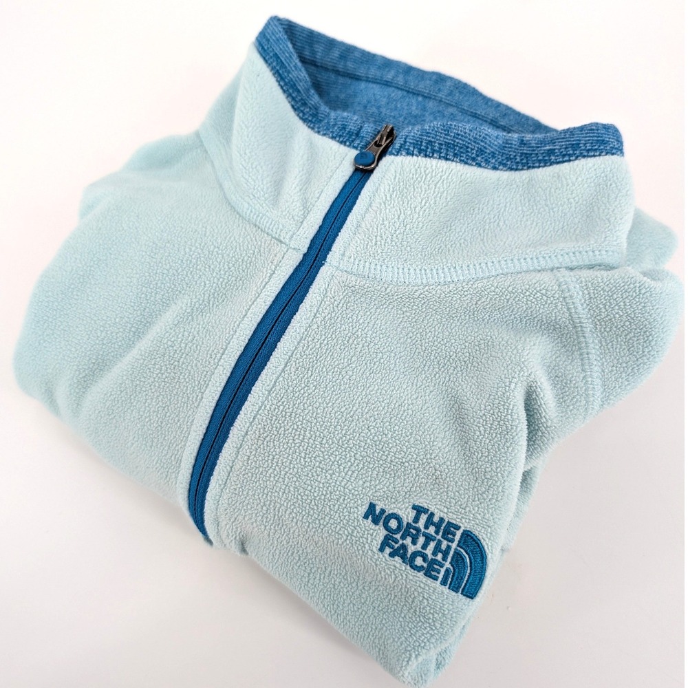 The North Face TKA‎ 100 1/4 Zip Fleece Pullover Light Blue Womens Size M